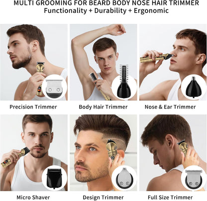 Professioneller Akku-Haarschneider für Männer 6-in-1 Trimmer-Set (7500 RPM, Akku)
