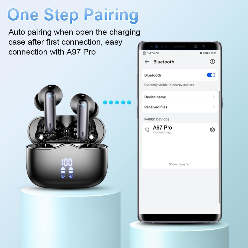 Xinwld Bluetooth Kopfhörer 5.4 In Ear mit 4 ENC,40Std,IP7 Wasserdicht Ohrhörer