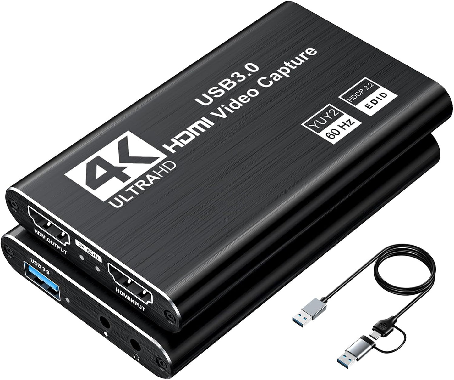 XIIXMASK Video-Capture-Karte, Audio-Video-Capture-Karte, USB 3.0 4K HDMI Loop-Out