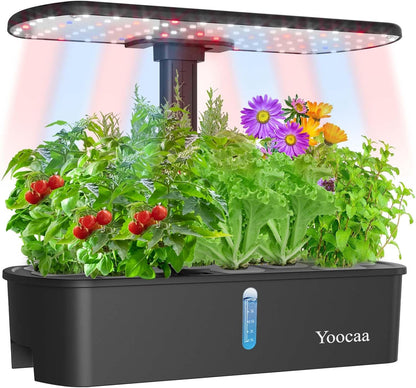 Yoocaa Hydroponisches Anzuchtsystem für 12 Pflanzen Indoor-Kräutergarten mit Timer