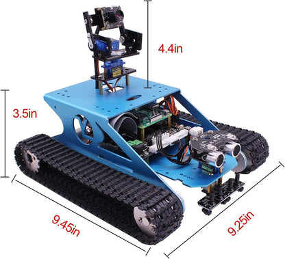Yahboom Raspberry Pi Robotic mit Kamera Programmierbares AI Tank Robot Kit
