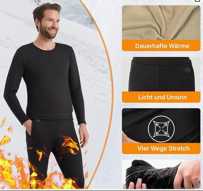 Herren Winter Beheizbare Kleidung: mit 2 Powerbank 42 Zonen Beheizte 3 Gang