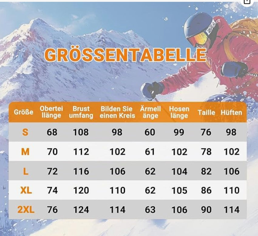 Herren Winter Beheizbare Kleidung: mit 2 Powerbank 42 Zonen Beheizte 3 Gang