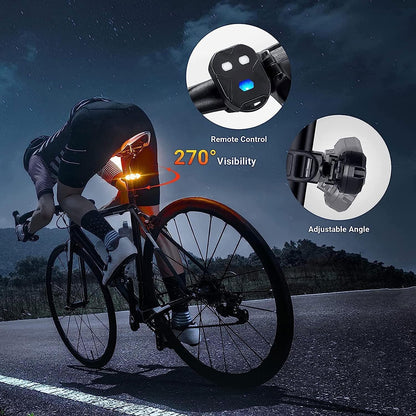Yeahboom Fahrradblinker, E-Scooter Blinker,Rücklicht E Scooter,5 Modi, USB