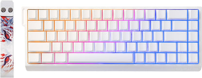 YUNZII MAD68 60% Kabelgebunden Gaming-Tastatur mit Magnet-Switches ,8000 Hz,(Weiß)