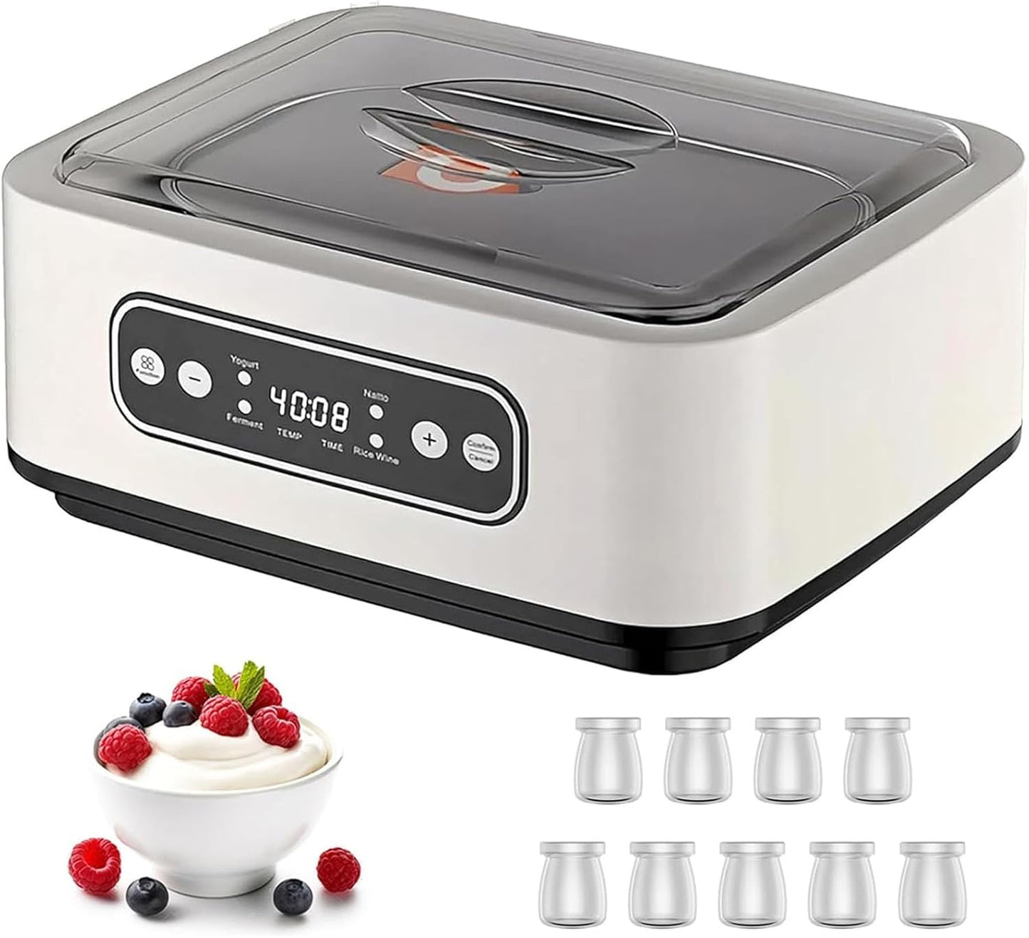 Ultimate Joghurt-Maschine, 1600 ml, automatische Joghurt-Maschine mit 9 Gläsern,