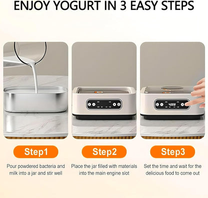 Ultimate Joghurt-Maschine, 1600 ml, automatische Joghurt-Maschine mit 9 Gläsern,