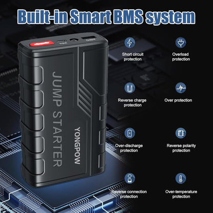 YONGPOW Starthilfe Powerbank 1200A 12V Tragbare Auto Batterie Booster Starter Powerbank