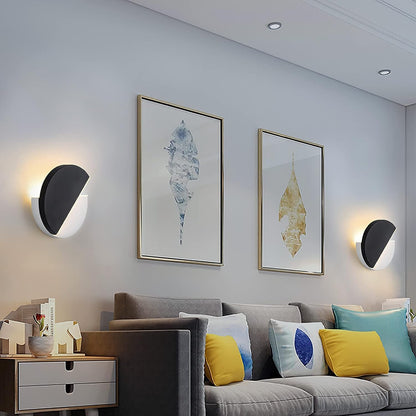 Yolovi Wandleuchte, 360° verstellbare dekorative Wandleuchte mit 8W LED, 3000K Warmweiß, moderne, kreative Art Deco-Wandleuchte in Schwarz für Wohnzimmer, Schlafzimmer, Flur