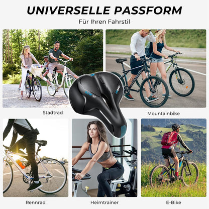 YOUNGDO Fahrradsattel, Ergonomischer Fahrrad Sattel, Fahrradsitz Memory-Schaum,