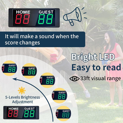 YZ Tragbare digitale Anzeigetafel scoreboard mit Fernbedienung,für Spiele, Cornhole..