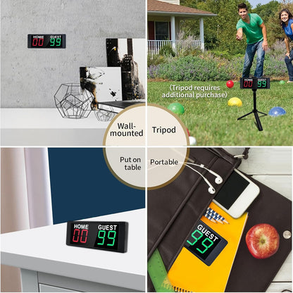 YZ Tragbare digitale Anzeigetafel scoreboard mit Fernbedienung,für Spiele, Cornhole..