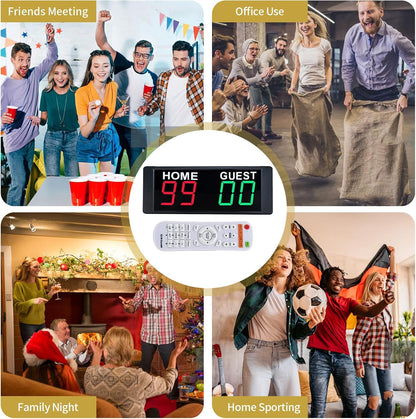 YZ Tragbare digitale Anzeigetafel scoreboard mit Fernbedienung,für Spiele, Cornhole..