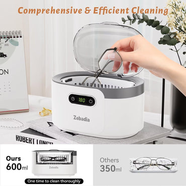 Zebadia Sonic Cleaner Schmuckreiniger: 600 ml Silber Schmuckreiniger Ultraschall-Maschine