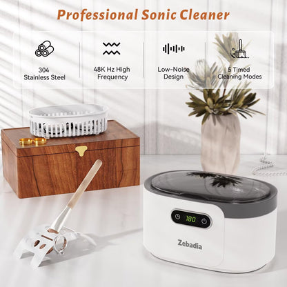 Zebadia Sonic Cleaner Schmuckreiniger: 600 ml Silber Schmuckreiniger Ultraschall-Maschine