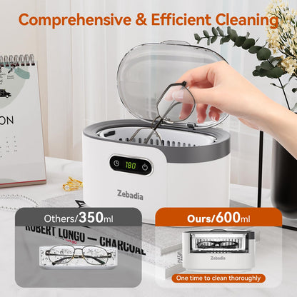 Zebadia Sonic Cleaner Schmuckreiniger: 600 ml Silber Schmuckreiniger Ultraschall-Maschine