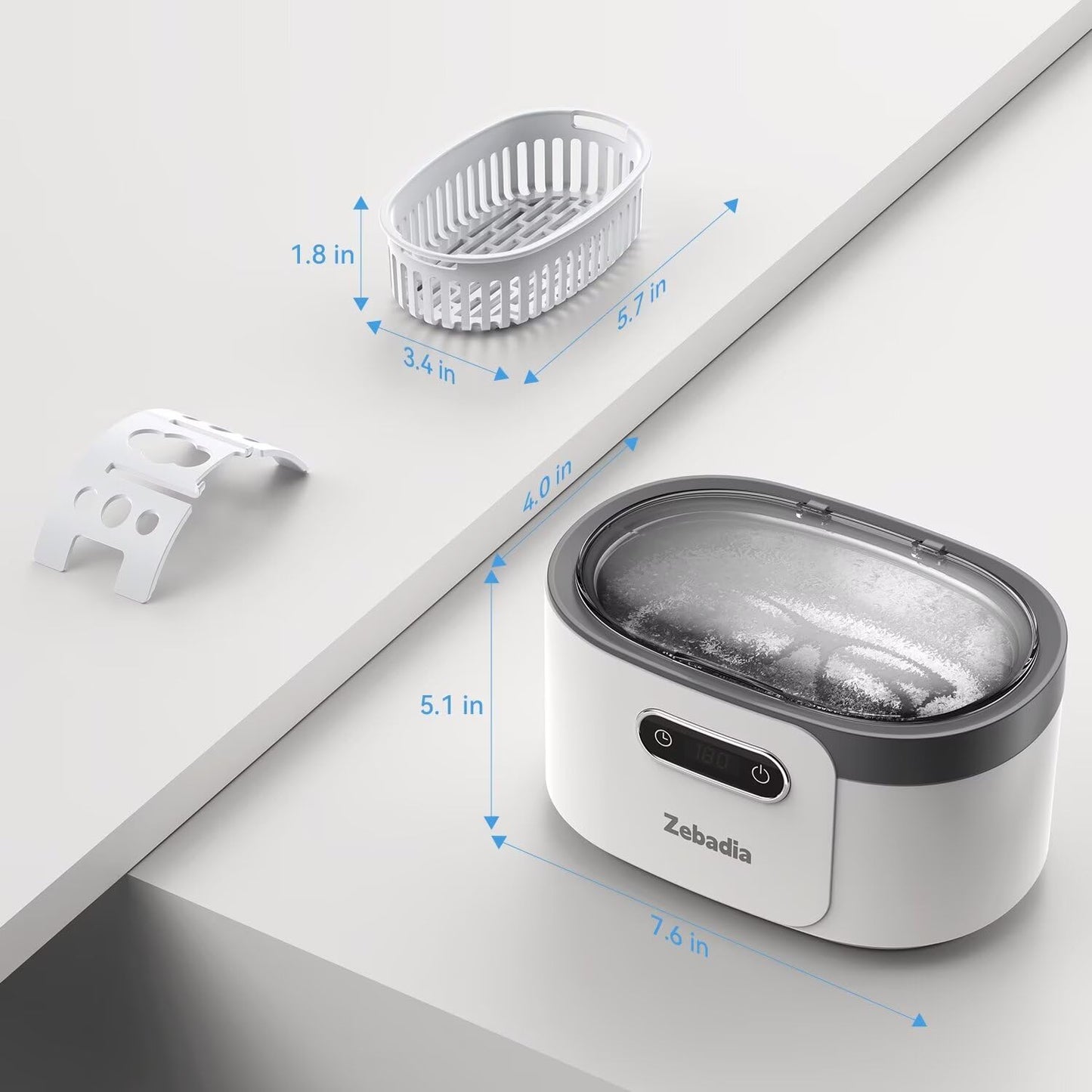 Zebadia Sonic Cleaner Schmuckreiniger: 600 ml Silber Schmuckreiniger Ultraschall-Maschine