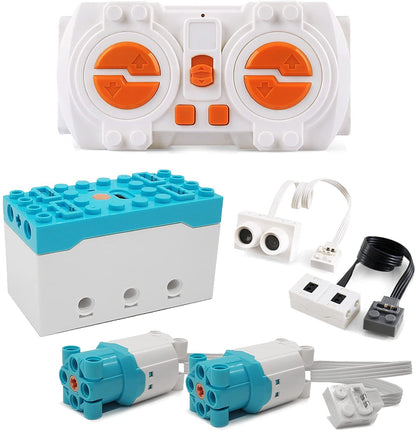 Zmblock Bausteine Technik Motor Sets Spielzeug mit 2 L Motor,(6 Stück)