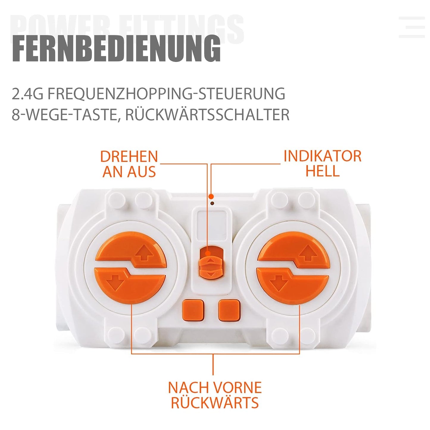 Zmblock Bausteine Technik Motor Sets Spielzeug mit 2 L Motor,(6 Stück)