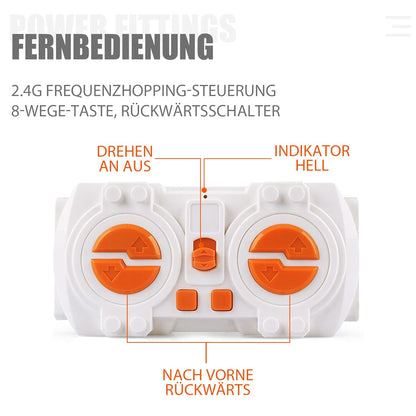 Zmblock Bausteine Technik Motor Sets Spielzeug mit 2 L Motor,(6 Stück)