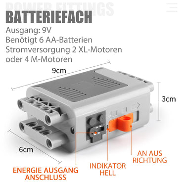ZMBlock Bausteine Technik Motor Sets Technic Power Functions (4 Stück)
